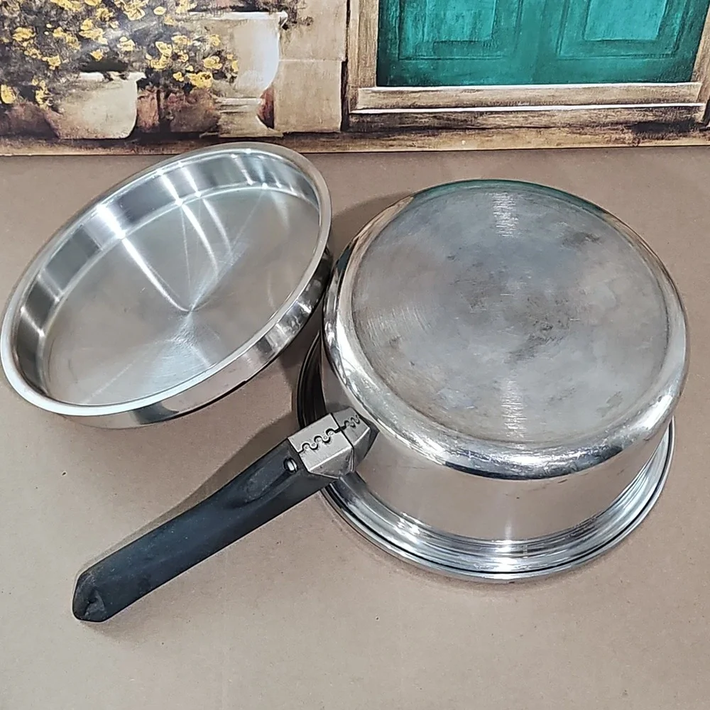 Amway Queen Cookware 3 Qt Sauce Pan Stainless Multi-Ply 18/8 Pot W/ Lid USA Made